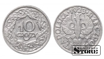 Польша, 10 гроши, 1923 год, никель