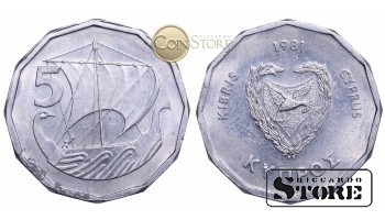 Кипр , 5 центов 1981 год