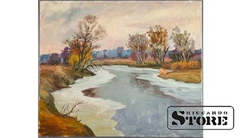 Живопись, Зимняя река, Владимир Свиклис, 51.5x61.5cm CSA1033