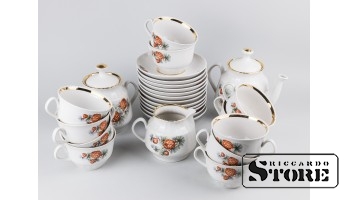 Чайный сервиз Мара, фарфор, Рига, Рижский фарфоровый завод, автор Зина Улсте, 1977-1984 год, первый сорт CSA389