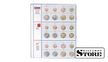 Illustrated sheet from the "EURO COLLECTION" series: Slovenia, Malta, Cyprus.