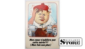 Vintage card Beer lover. 20th century # NT244