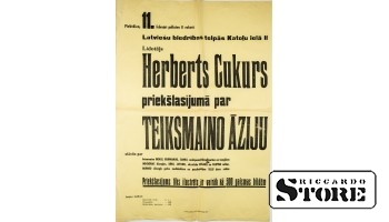 Poster: Aviator Herberts Cukurs. "Fabulous Asia in slides"