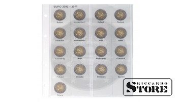 Iliustruotas karat lapas 2 eurų proginių monetų chronologiniam išdėstymui: bendras leidimas „10 metų eurui“.