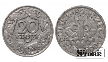 Польша, 20 грошей, 1923. год, цинк