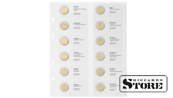 Illustrated sheet Multi Collect for commemorative 2 euro coins: Lithuania 2021 – Slovenia 2022