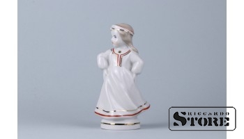 Статуэтка, Танцоры, фарфор, Рига ,Рижская фарфоровая фабрика, 50-е годы, 13см