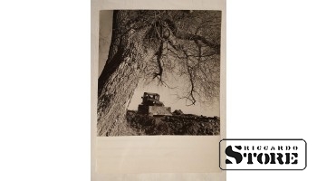 Фото В. Гайлиса 24×18 см. Бульдозер. Весна. Подпись автора.