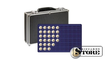 Large numismatic case with 8 trays for 480 coins/coin capsules up to 27 mm in diameter.