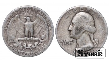 США, 1/4 доллара, 1942. год, серебро