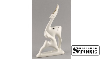 Figūriņa , Brieži, porcelāns, Rīga, Rīgas procelāna fabrika, 50-tie gadi , 20 cm