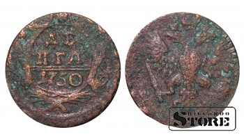Российская империя, деньга, 1750. год, медь
