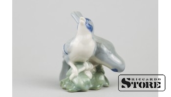 Статуэтка, Птички , фарфор, Рига , Рижская фарфоровая фабрика, 50-е годы , 7,5см CSA410