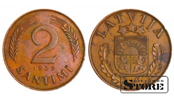 Latvia 2 Santimi 1939