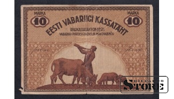Estonia, 10 Marka, 1919, VG