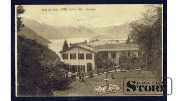 Старинная итальянская открытка Lago di Como