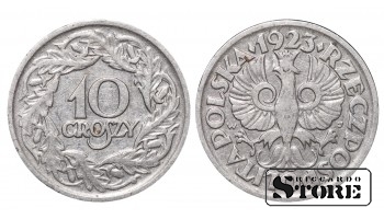 Польша, 10 гроши, 1923 год, никель