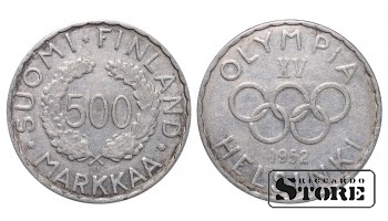 Финляндия, 500 марок, XV летние Олимпийские игры, 1952.год, Серебро