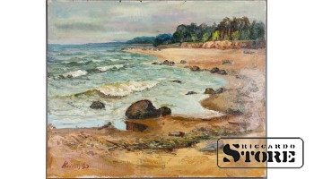 Живопись, Шторм, Владимир Свиклис 1990 год, 50x61.5cm CSA1036