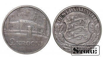 Эстония, 2 кроны, 1930. год, Серебро