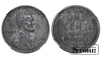 United States, 1 Cent, 1943 year, NGC AU DETAILS