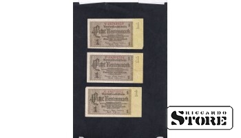 Germany 1 Rentenmark 1937 set of 3 banknotes