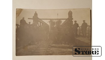 Строительство железнодорожного моста. Довоенная Латвия