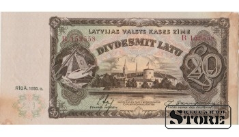Банкнота , 20 Лат 1935 год - R 159558