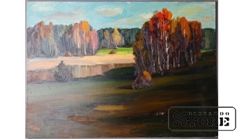 Живопись, Поля в октябре, Владимир Свиклис, 1985 год, 50x70cm CSA1070