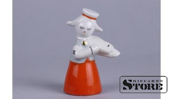 Статуэтка, Девочка со скрипкой , Рига, Рижская фарфоровая фабрика, 8.2 см