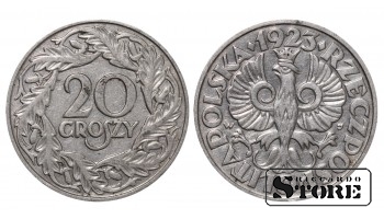 Польша, 20 грошей, 1923. год, цинк