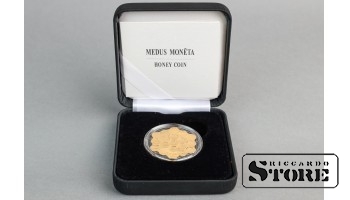 Латвия, 5 евро, Медовая монета, 2018, серебро с позолотой