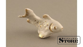 Cтатуэтка , рыбка , фарфор,Рига, Рижская фарфоровая фабрика, 50-е годы , 4,2 см