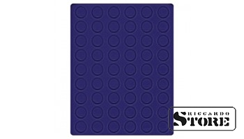 Blue velour tray 2154ME with a diameter of 25.75 mm for storing coins and medals.