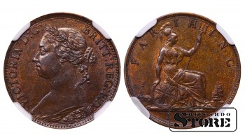 Suurbritannia, 1 farthing, 1884. aasta, NGC MS 62 BN