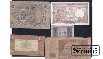 set of 5 banknotes 1940, 1909, 1938
