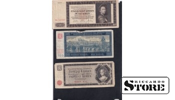 set of 3 banknotes 1940, 1942