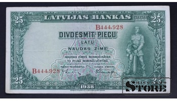 BANKNOTE , LATVIA , 25 LATI 1938 GADS - B444928