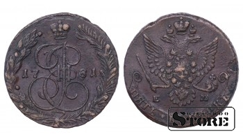 Russia Empire 5 Kopeks "ЕМ" 1781 C # 59.3