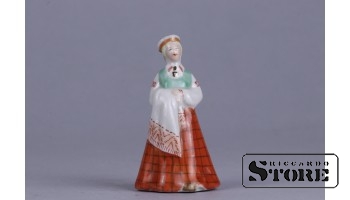 Статуэтка , Латышская мини парочка , фарфор,Рига, Рижская фарфоровая фабрика, 50-е годы , 6,5 см
