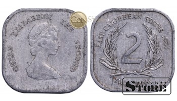 Восточные Карибы , 2 цента 1984 год