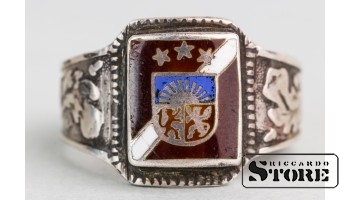 Кольцо с гербом Латвии, серебро, 1930е годы