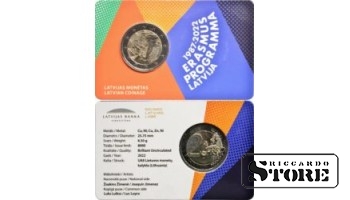 2022 LATVIA ERASMUS 35 YEARS ANNIVERSARY 2 EURO COIN