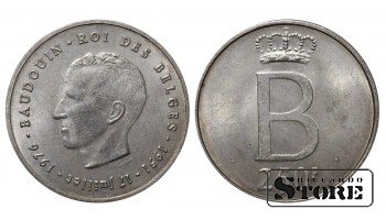 Бельгия, 250 франков, 1976, 25 лет правлению Короля Бодуэна I, серебро