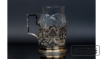 Silver glass holder 77 g 875 standart, USSR
