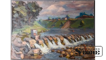 Живопись, Водопад на реке, 49.5x70cm CSA1071