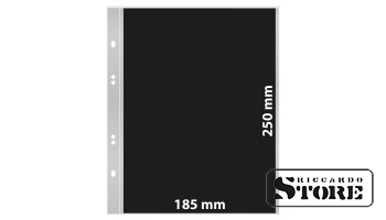 Coin pages for the Multi Collect system, with 1 pocket (185 x 250 mm), transparent with black inserts, set of 10 pages.