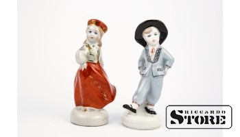 Figūriņa Dejotāji. Rīgas porcelāna fabrika. Modelis - L.Novoženets. 1950tie gadi. 11 cm