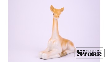 Figūriņa, žirafe, porcelāns, Rīga, Rīgas porcelāna rūpnīca, 1950tie gadi, 9.5 cm, 1. klase