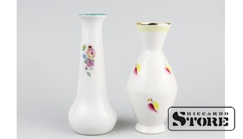 Вазы, фарфор, Рига, Рижская фарфоро-фаянсовая фабрика, 50е годы , 14 см , 15 см , CSA690
